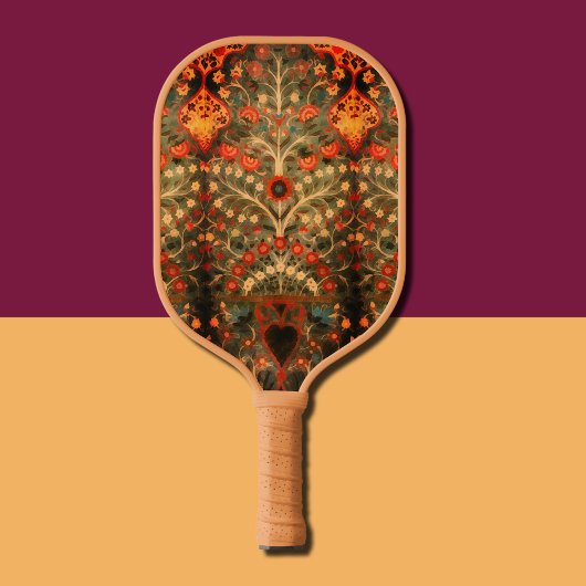 Antiek Indiaas textielontwerp - bijvoegnaam Pickleball Paddle