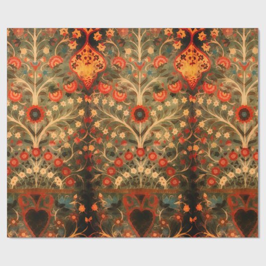 Antiek Indiaas textielontwerp Cadeaupapier (Vlak)