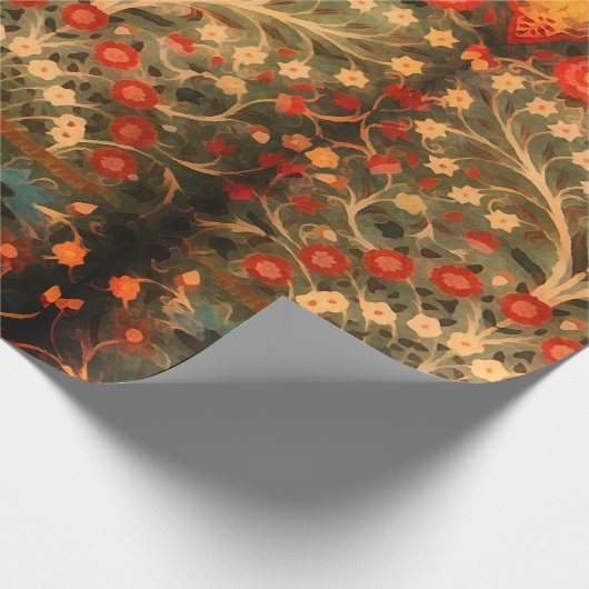 Antiek Indiaas textielontwerp Cadeaupapier (Hoek)