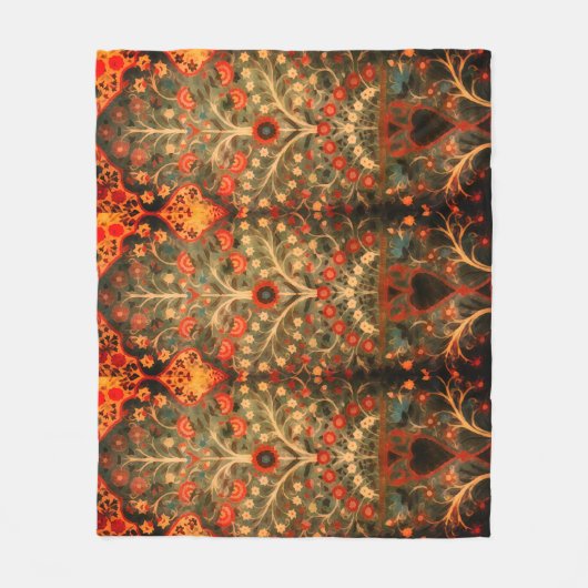 Antiek Indiaas textielontwerp Fleece Deken (Voorkant)