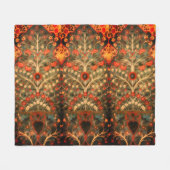 Antiek Indiaas textielontwerp Fleece Deken (Voorkant (Horizontaal))