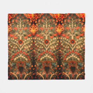 Antiek Indiaas textielontwerp Fleece Deken