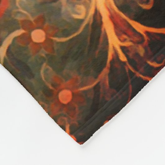 Antiek Indiaas textielontwerp Fleece Deken (Hoek)