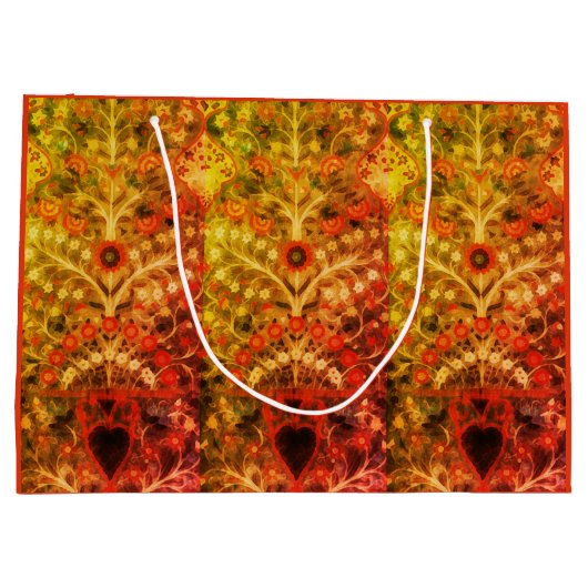 Antiek Indiaas textielontwerp  Groot Cadeauzakje (Achterkant)