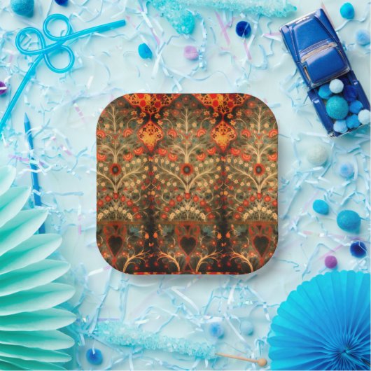 Antiek Indiaas textielontwerp Papieren Bordje (Feest)