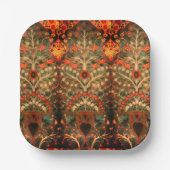 Antiek Indiaas textielontwerp Papieren Bordje (Voorkant)
