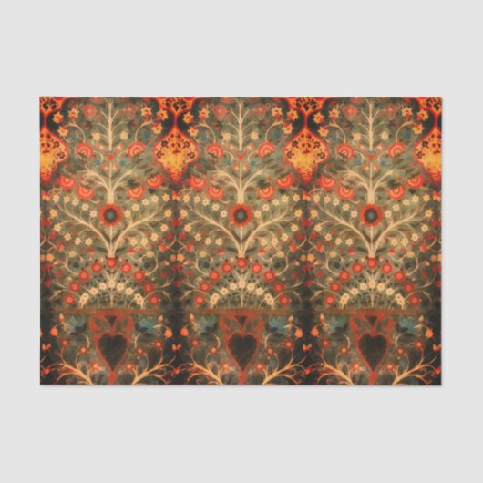 Antiek Indiaas textielontwerp Tissuepapier (Voorkant)