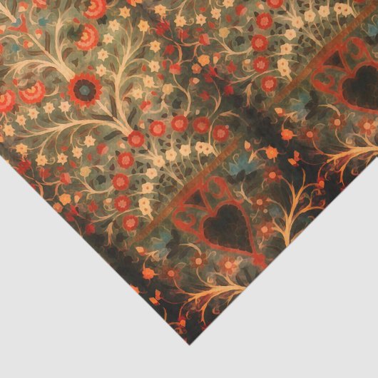 Antiek Indiaas textielontwerp Tissuepapier (Detail)