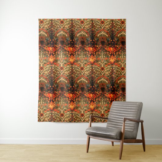 Antiek Indiaas textielontwerp Wandkleed (In situ)