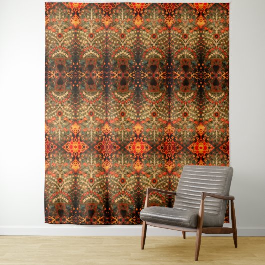 Antiek Indiaas textielontwerp Wandkleed (In situ)