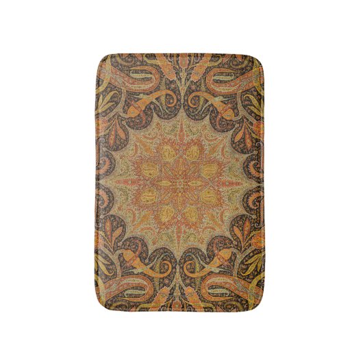 Antiek Indiase Boteh Pattern Badmat (Voorkant Verticaal)