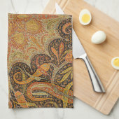 Antiek Indiase Boteh Pattern Theedoek (Quarter Fold)