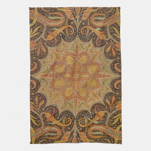 Antiek Indiase Boteh Pattern Theedoek (Verticaal)