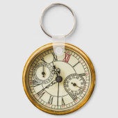  Antiek industrieel steampunk horloge Sleutelhanger (Voorkant)