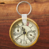  Antiek industrieel steampunk horloge Sleutelhanger (Voorkant)