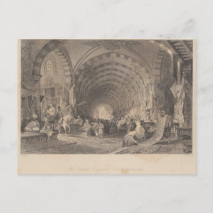 Antiek Istanbul Constantinopel Great Bazar Briefkaart