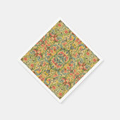 Antiek Italiaans blad en wijnstok Servet (Hoek)