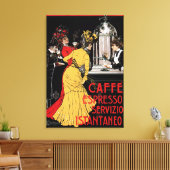 Antiek Italiaans café Espresso en Poster Canvas Afdruk (Insitu (Woonkamer))