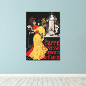 Antiek Italiaans café Espresso en Poster Canvas Afdruk (Insitu (Houten vloer))