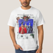 ANTIEK ITALIAANS PUPPET SHOW, JESTER MASQUERADE MA T-SHIRT (Voorkant)
