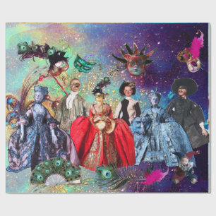 ANTIEK ITALIAANSE PARTIJ VOOR MASKERADE CADEAUPAPIER