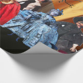 ANTIEK ITALIAANSE PARTIJ VOOR MASKERADE CADEAUPAPIER (Hoek)