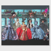 ANTIEK ITALIAANSE PARTIJ VOOR MASKERADE CADEAUPAPIER (Vlak)