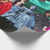 ANTIEK ITALIAANSE PARTIJ VOOR MASKERADE CADEAUPAPIER (Hoek)