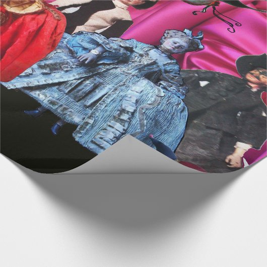 ANTIEK ITALIAANSE PARTIJ VOOR MASKERADE CADEAUPAPIER (Hoek)