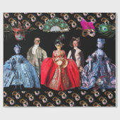 ANTIEK ITALIAANSE PARTIJ VOOR MASKERADE CADEAUPAPIER (Vlak)