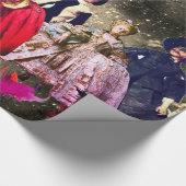 ANTIEK ITALIAANSE PARTIJ VOOR MASKERADE CADEAUPAPIER (Hoek)