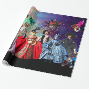 ANTIEK ITALIAANSE PARTIJ VOOR MASKERADE CADEAUPAPIER