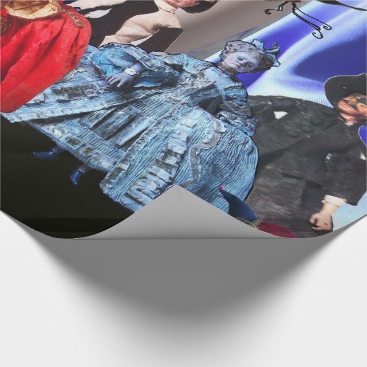 ANTIEK ITALIAANSE PARTIJ VOOR MASKERADE CADEAUPAPIER (Hoek)