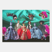 ANTIEK ITALIAANSE PARTIJ VOOR MASKERADE INPAKPAPIER VEL (Voorkant 3)