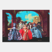 ANTIEK ITALIAANSE PARTIJ VOOR MASKERADE INPAKPAPIER VEL (Voorkant 2)