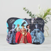 ANTIEK ITALIAANSE PARTIJ VOOR MASQUERADE COSTUME KAART (Staand voorkant)