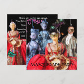 ANTIEK ITALIAANSE PARTIJ VOOR MASQUERADE COSTUME KAART (Voorkant / Achterkant)