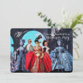 ANTIEK ITALIAANSE PARTIJ VOOR MASQUERADE COSTUME KAART (Staand voorkant)