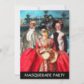 ANTIEK ITALIAANSE PARTIJ VOOR MASQUERADE COSTUME KAART (Voorkant)