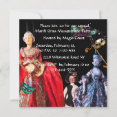 ANTIEK ITALIAANSE PARTIJ VOOR MASQUERADE COSTUME KAART (Achterkant)