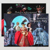 ANTIEK ITALIAANSE PARTIJ VOOR MASQUERADE COSTUME KAART (Voorkant / Achterkant)