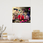 ANTIEK ITALIAANSE PARTIJ VOOR MASQUERADE COSTUME POSTER (Keuken)