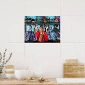 ANTIEK ITALIAANSE PARTIJ VOOR MASQUERADE COSTUME POSTER (Keuken)