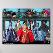 ANTIEK ITALIAANSE PARTIJ VOOR MASQUERADE COSTUME POSTER (Voorkant)
