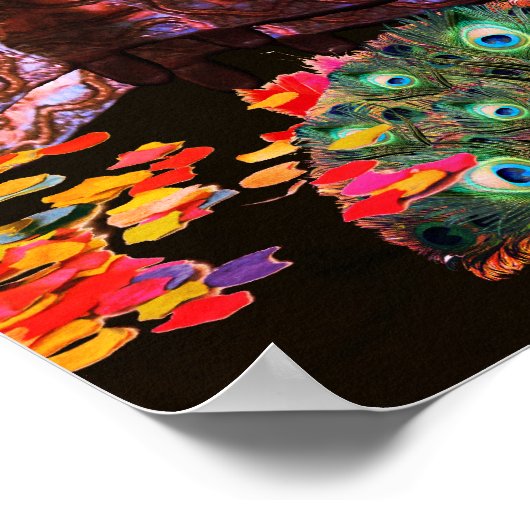 ANTIEK ITALIAANSE PARTIJ VOOR MASQUERADE COSTUME POSTER (Hoek)