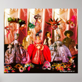 ANTIEK ITALIAANSE PARTIJ VOOR MASQUERADE COSTUME POSTER (Voorkant)