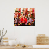 ANTIEK ITALIAANSE PARTIJ VOOR MASQUERADE COSTUME POSTER (Keuken)