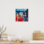 ANTIEK ITALIAANSE PARTIJ VOOR MASQUERADE COSTUME POSTER (Keuken)