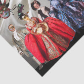 ANTIEK ITALIAANSE POPPEN, MASKERADE MASKERS WIT TISSUEPAPIER (Detail)