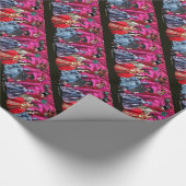 ANTIEK ITALIAANSE POPPETS MASKERADE-MASKEREN, KOST CADEAUPAPIER (Hoek)